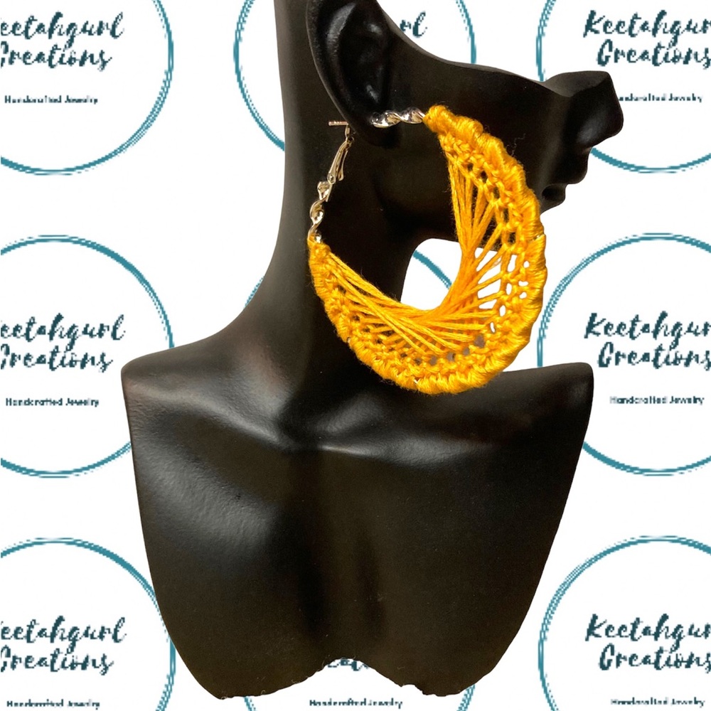 Handcrafted By Keetahgurl Crochet Hoops